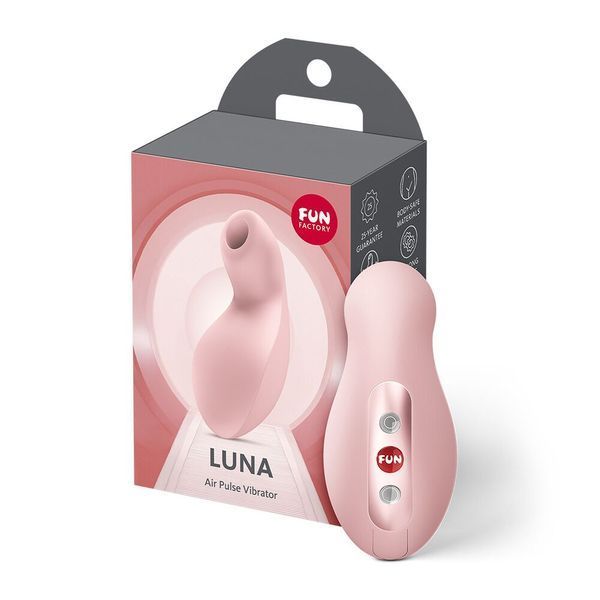 Вакуумний стимулятор з вібрацією Fun Factory Luna Soft Pink, 12 режимів вібрації, 11 рівнів вакууму SX3724 фото