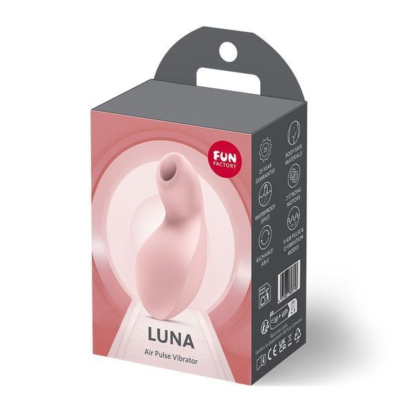 Вакуумний стимулятор з вібрацією Fun Factory Luna Soft Pink, 12 режимів вібрації, 11 рівнів вакууму SX3724 фото
