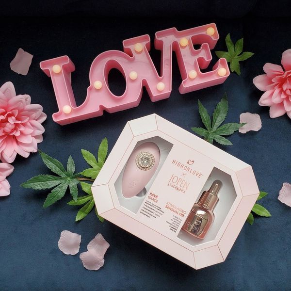 Подарунковий набір HighOnLove & JOPEN: Objects of Desire (краплі для клітора і вібратор з кристалами) SO3375 фото