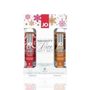 Набір лубрикантів JO Naughty or Nice Gift Set &ndash; Candy Cane & Gingerbread (2&times;30 мл) SO6163 фото